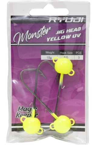 Ryuji Monster Yellow Uv 5/0 Jig Head 20gr 20gr