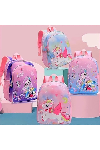 Ganzhoushop 1 Adet Yeni Çocuk Okul Çantası 1-5 Sınıf Erkek Ve Kız Sırt Çantası İlkokul Öğrencileri İçin Hediye4 Çok Renkli