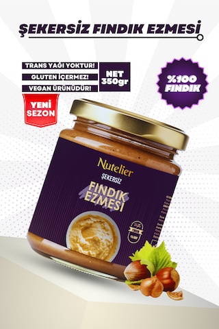 Nutelier Şekersiz Fındık Ezmesi 350 G
