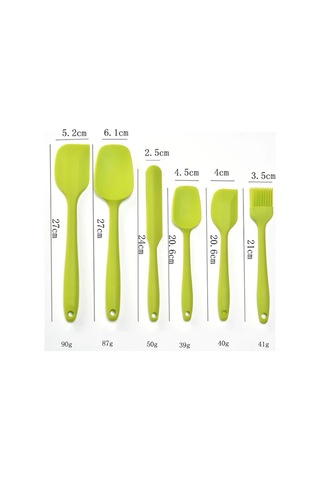 Geeroyoo Yüksek Isıya Dayanıklı 6 Parça Silikon Mutfak Seti - Paslanmaz Çelik Çekirdekli, Yapışmaz, Pratik Diğer