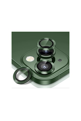 Apple Uyumlu iPhone 13 Mercek Lens Kamera Koruyucu YEŞİL