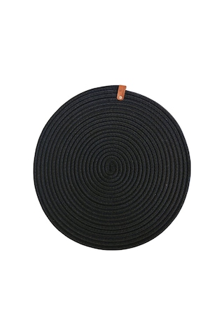 Nakkaş Home Jüt Runner Ve Supla Seti 35x100 Cm Runner + 33x33 Cm Jüt Amerikan Servis Doğal Masa Dekorasyonu Siyah