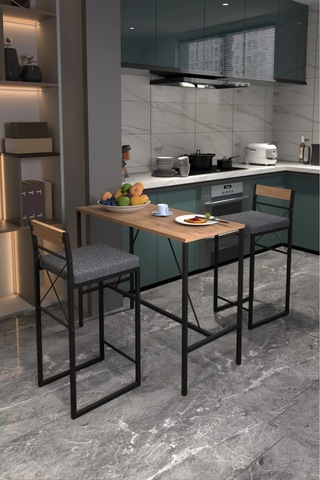 Retodesign Minderli Good Bar Masa Takımı Atlantik Çam