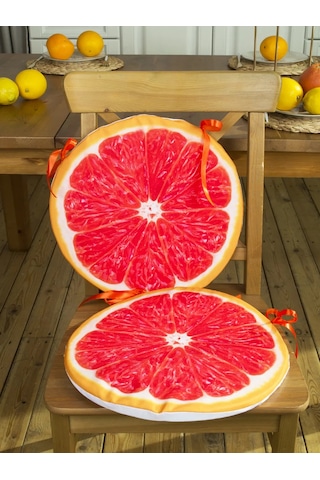 Domaletto Sandalye İçin Bağcıklı Yuvarlak Yastık, 2 Ad 479654975 Altın Rengi