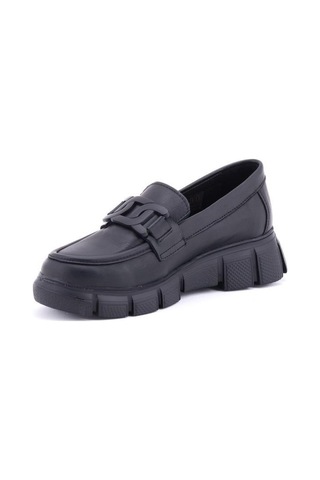 Mammamia D24ya-3430 Hafif Taban Kadın Deri Loafer Ayakkabı Bej