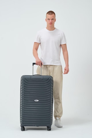 Keo-plus Gri Büyük Boy Silikon Kırılmaz Pp Valiz Gri