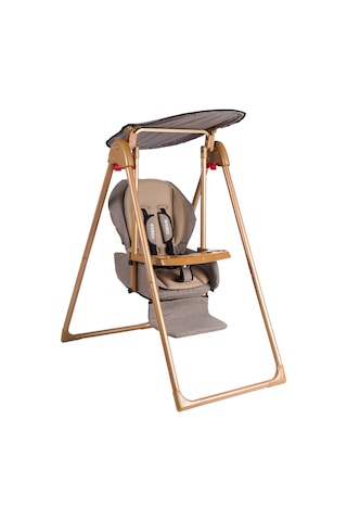 Tommy Baby Crazy Gold Tam Ortopetik Lüx Yatarlı Tepsili Tenteli Bebek Salıncağı