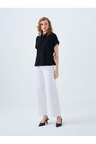 Loft Lf2038450 Kadın Kısa Kollu Gömlek Black