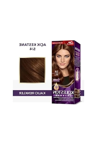 5/4 Açık Kestane Saç Boyası, %100 Beyaz Kapama İle Salon Kalitesi 0.20 L