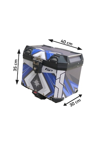 Gp Kompozit Dsn08 Universal 37 Lt Desenli Alüminyum Motosiklet Çantası Diğer