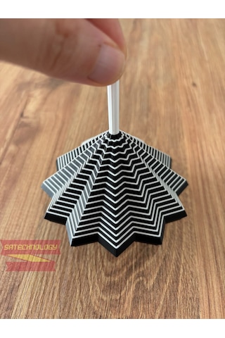 Hareketli Fidget Stress Yıldız Dönen Stres Oyuncağı, Dikkat Ve Odaklanma Oyuncağı Siyahbeyaz