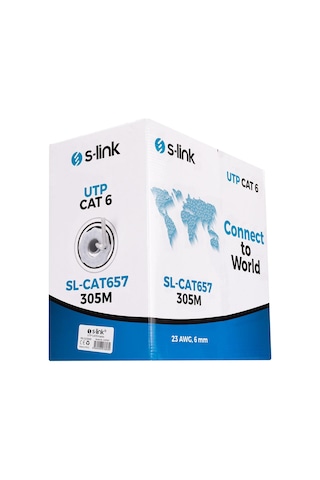 S-Link Sl-Cat657 305M 23Awg Utp Cat6 Kablo
