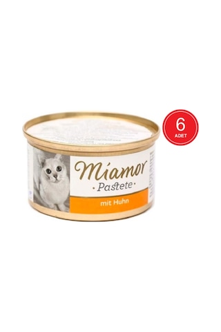Miamor Pastete Tavuklu Konserve Yetişkin Kedi Maması 6 x 85 G