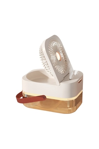 Agoodshop Yeni Nemlendirici Su Buharlı Vantilatör Taşınabilir Fan Hava Soğutucu Usb Fan Masaüstü Fan G 16renk Şarj Edilebilir