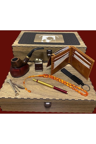 Pipsan Pipo Ahlat Ağacı Balsa Filitreli Çakmaklı Cüzdan Anahtarlık Tesbih Set 605737-539255