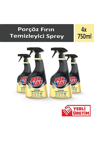 Porçöz Fırın Temizleyici Sprey 4 x 750 ML