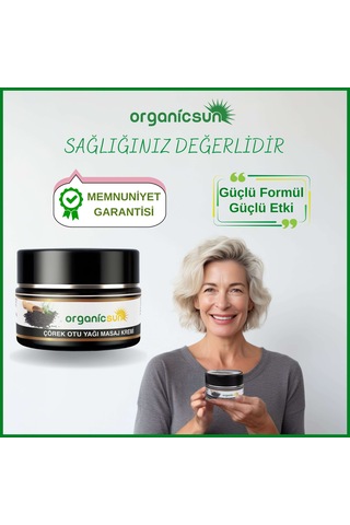 Organicsun Çörek Otu Yağlı Masaj Kremi 100 ML