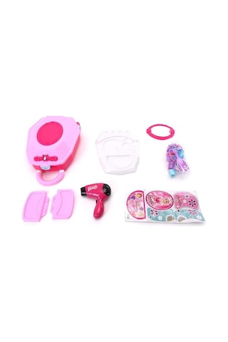 Çekçekli Çantalı Güzellik Seti Pembe