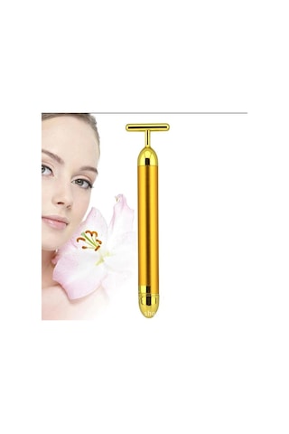 Bmk 24K Altın Roller Enerji Güzellik Çubuğu Titreşimli Yüz Masaj