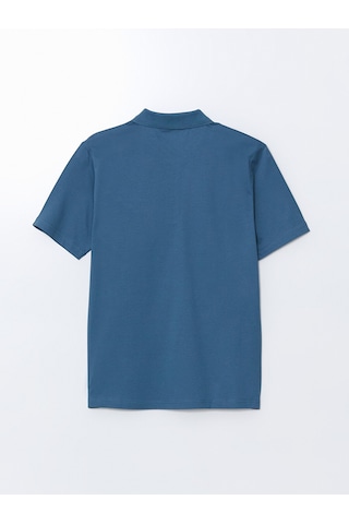 Lcwaıkıkı Classic Petrol Polo Yaka Merserize Görünümlü Erkek Tişört