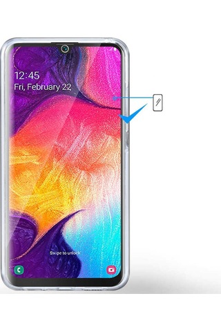 Galaxy A02 Kılıf Zore Enjoy 360 Derece Tam Kaplayan Silikon Kılıf Renksiz