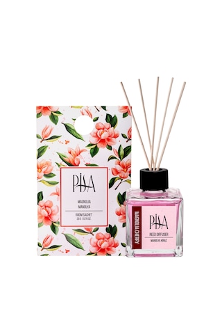 Pisa Manolya Kiraz Bambu Çubuklu Oda Kokusu 100 ML + Manolya Oda Kesesi 20 G