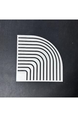 Çizim Köşe Yuvarlama Cetveli Punch,kırkyama,mefruşat Yuvarlak Köş Beyaz