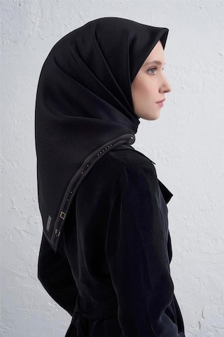Armine İpek Eşarp 2026 Kış - 9401-52 Siyah Twill Siyah