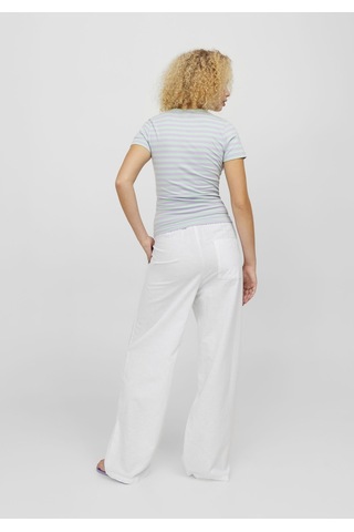 Jack & Jones Kadın Rahat Kalıp Keten Pantolon - Flora 12249649 White Bej
