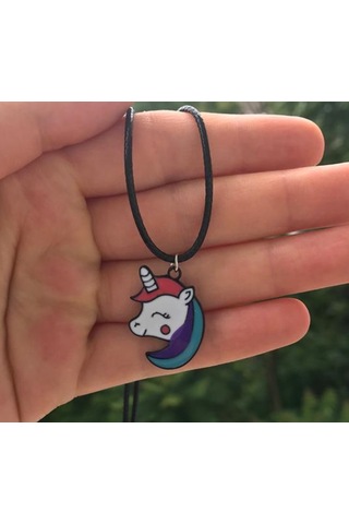 Unicorn Kolye Unisex İpli Kolye Pytkkoly317 Çok Renkli