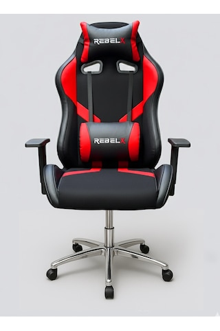 Oyuncu Koltuğu Basic Krom Ayak Kırmızı Renk