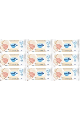 Molfix Islak Havlu Mendil Izotonik Yeni Doğan 9 Lu Set 50 Yaprak