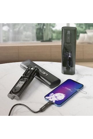 Lenyes Lb605 5in1 Type-c To Type-c Kablolu 60w Çevirici Adaptör Seti Saklama Kutusu Siyah