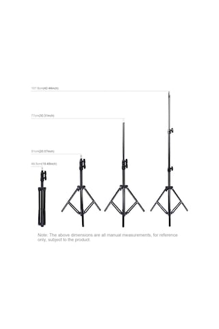 Sones Puluz 1.1m Yükseklik Tripod Montaj Tutucu Vlog Video Işık Canlı Yayın Kitleri İçin