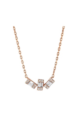 0.15 Karat Baget Pırlanta Kolye 26436931