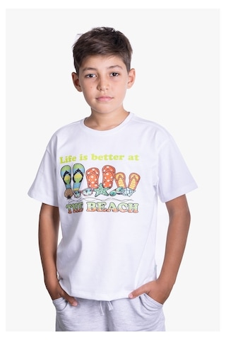 Little's World The Beach Çocuk Tshirt Beyaz
