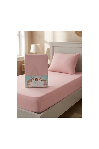 Tek Kişilik Penye Lastikli Çarşaf+yastık Kılıfı 100 200 Pembe