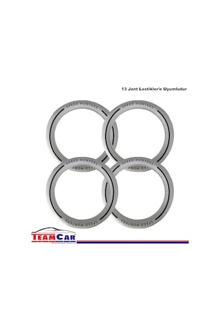 Teamcar Oto Lastik Yanağı Çizgili Speed Hunters 13 Jant Beyaz 1 Takım 4 Adet