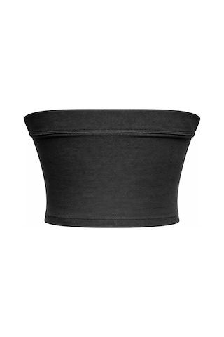 Mixray 2082 Kadın Straplez Basic Crop Top Bluz Siyah