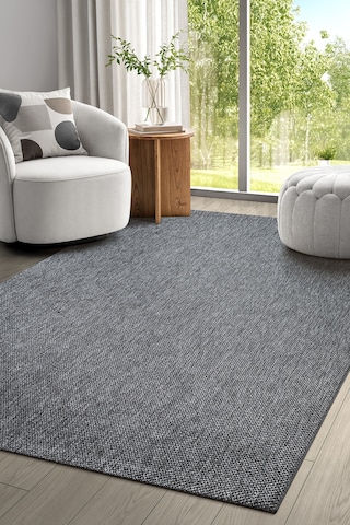 Elit Premium Sisal Jut Halı 1016 - Antrasit Hasır Dokuma Antrasit-krem Krem