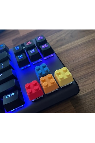 Renkli Blok Tuğla Tasarımlı Klavye Tuş Takımı 4 Lü Set Mekan