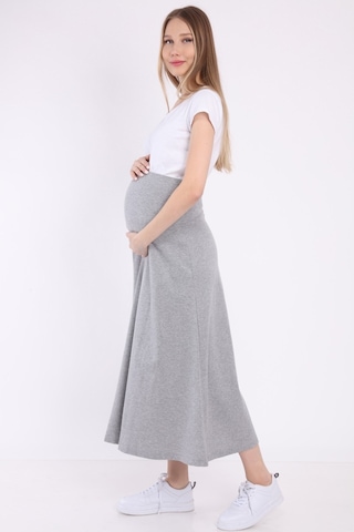 Luvmabelly Myra9031 Beli Ayarlanabilir Hamile Etek -gri-gri