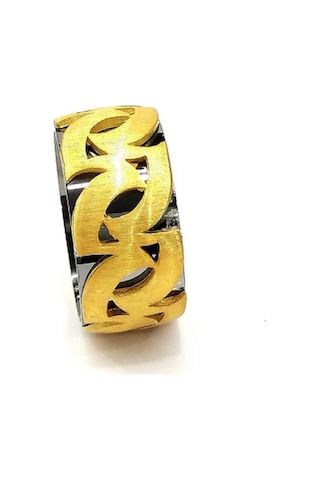 Omar Silver Yeni Tasarım Gold Altın Kaplama Işlemeli Unisex 925 A