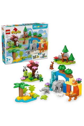LEGO® DUPLO® Kasabası 3’ü 1 Arada Vahşi Hayvan Aileleri 10446 - 2 Yaş ve Üzeri Küçük Çocuklar için Eğitici Oyuncak Yapım Seti (92 Parça)