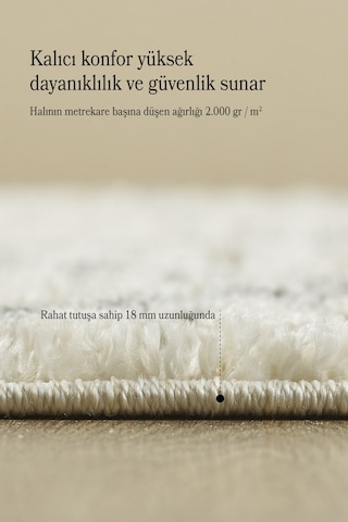 Modern Boho Halı Krem Halı Jüt Tabanlı Salon Oturma Odası Halısı Yumuşak Bukleli Krem
