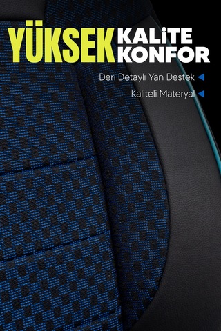 Smrautoaccessory Pam Serisi Oto Koltuk Kılıfı Mavi