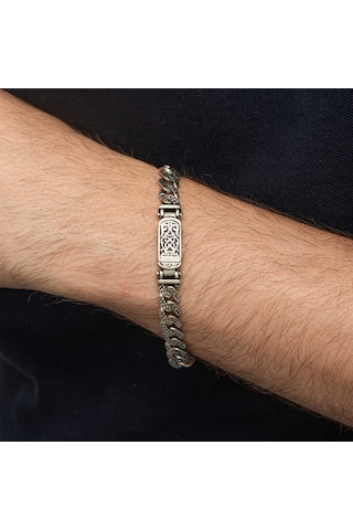 Blackcraft Gümüş Elişi Örgü Gurmet Erkek Bileklik Bc-e975cd Renkli