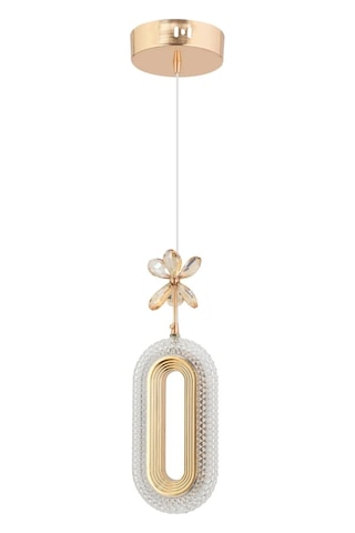 Led Alfa Tekli Gold Ledli Kristal Taşlı Led Avize Oturma Odası Yatak Odası Koridor Gold