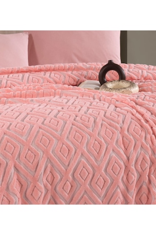 Formeya Jakarlı Wellsoft Çift Kişilik Yatak Örtüsü Pike Pudra