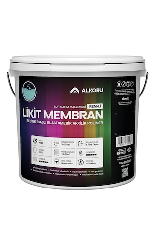 Alkoru 13 Kg Yeşil Likit Membran Renkli Reçine Esaslı